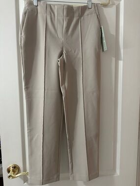 Rachel Zoe Beige Tailored Front-Crease Pants